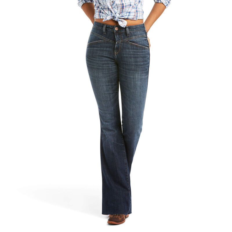 Pantalones Vaqueros Ariat R.E.A.L. High Rise Brynlee Flare Azules Oscuro Mujer - Chile 941-RSWUDV